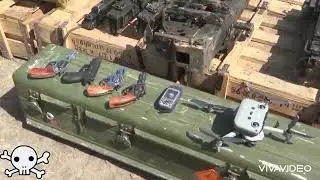 Russian Armed Forces trophies including NATO weapons from a captured Ukrainian warehouse.