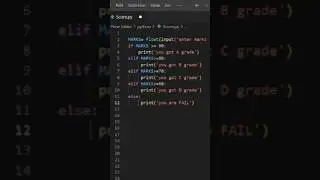 Calculate Grades in Python #gradeschool #code #pythonbeginner #youtubeshorts