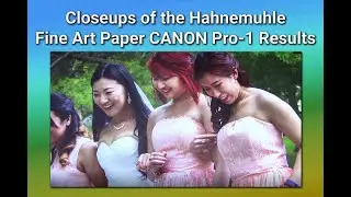 Closeups of the Hahnemuhle Fine Art Pearl CANON Pro 1 Results!