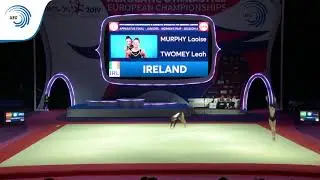 Laoise MURPHY & Leah TWOMEY (IRL) - 2019 Acro junior Europeans, dynamic final