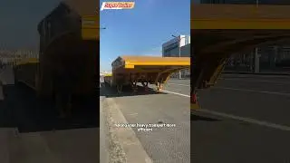 The fastest way to transport construction vehicles &ndash; Supro Trailer Folding gooseneck low bed trailer