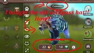 I bought the old wildpass hat... for 22 acorns!! (Wildcraft wildpass hat buying glitch)