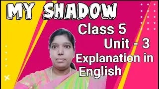 My Shadow Class 5 Unit 3 Explanation in English