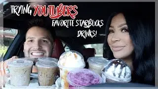 TRYING YOUTUBERS FAVORITE STARBUCKS DRINKS