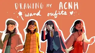 Drawing My Animal Crossing Wand Outfits