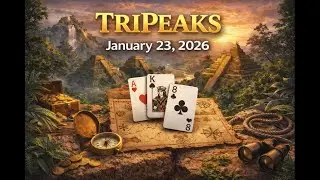 TriPeaks HARD January 23, 2026 - Microsoft Solitaire Daily Challenge