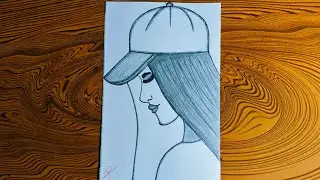 Girl face Drawing video 🎨 Art video on paper beginner 3d video #drawing #art 
