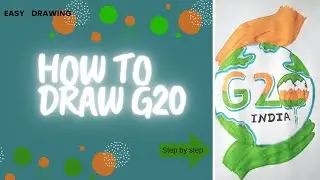 how to draw G20 India logo।easy G20 drawing।आसानी से G20 बनाना सीखे।