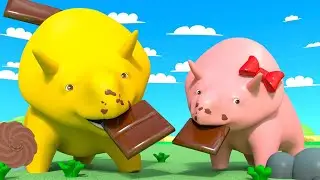 Учим цвета - Дино и Дина на кондитерской фабрике