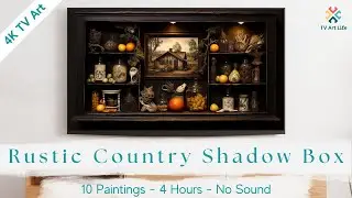 Rustic Country Shadow Box TV Art for Your Living Room! Turn Your TV Into a Work of Art! 4 Hours 4K