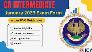 CA Intermediate January 2026 Exam Form As per ICAI Guidelines 