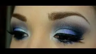 Maquillaje de noche: morado y negro