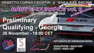 Pre-qualifying for Baby Endurance International Challenge by Simulexe & Assetto Corsa Croatia