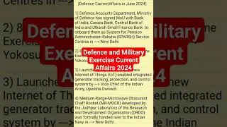 Defence Current Affairs 2024 | Current Affairs 2024 | Defence News | Military Exercise 2024 |