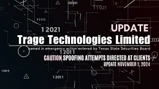 Update | alleged spoofing scam targeting clients of Trage Technologies Ltd. #trage #tragetech