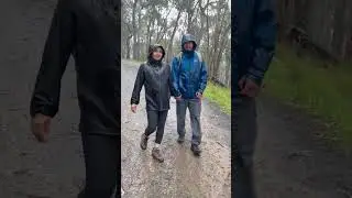 Hiking in rain