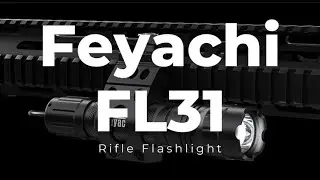 Feyachi FL31 - 1500 Lumen Picatinny Mlok Flashlight: LED Tactical Pressure Rechargeable IPX7 Switch