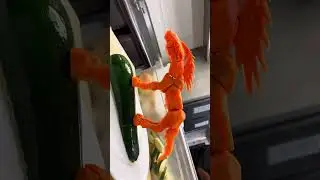 Veggie carving horse with carrots