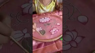 How to paint on organza | Pichwai art tutorial #fabricart #handpainted #pichwaiart #art #arttutorial