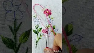 NO : 4 Beautiful Pink Flower Embroidery | Easy DIY Stitch