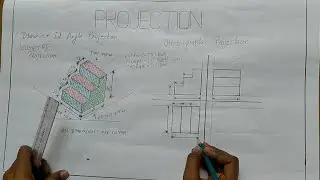 ISOMETRIC PROJECTION CHANGE TO OURTHOGRAPHIC PROJECTION IN 1st ANGLE | PROJECTIOM