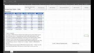 Excel Table - XML file - Microsoft Access Table