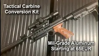 Tactical Carbine Mod for Crosman 2240/2250/2300 air pistols, all Aluminum, NO 3D Print!
