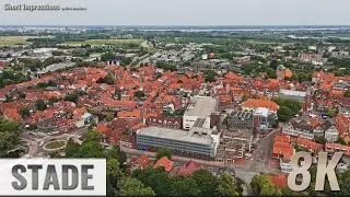 Stade, Germany: Altstadt, Innenstadt, Erleninsel, Wallstra&szlig;e, Burggraben, Schwinge - 4K/8K - 0399