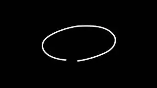 Hand Drawn Circle Animation on Black Background