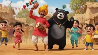 😍🐻 | कालू मदारी आया | सबसे मज़ेदार Hindi Kids Rhyme Cartoon