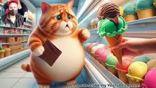 POOR CAT DREAM ICE CREAM 🍦#cat #cartoon #aicat #shorts #funny #cutecat @dojacat