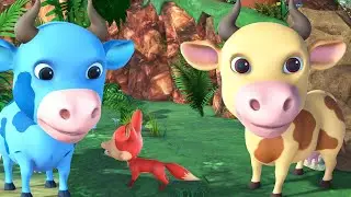 The story of three cows English story || Lion and Fox attack on Cows moral stories @Fairytales3Dall