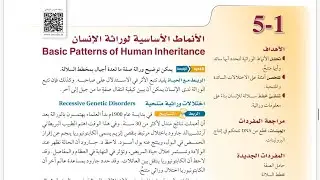 الانماط الاساسية لوراثة الانسان /احياء ثاني ثانوي مسارات /الجزء الأول