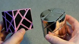 Распаковка AliExpress: розовый куб-призрак ниндзя с чёрными наклейками из углеродного волокна
