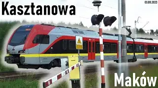 Przejazd kolejowy w Makowie na ulicy Kasztanowej │ 03.08.2022