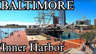 Baltimore Inner Harbor Walking Tour in 4K | Scenic Waterfront