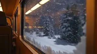 Night Train in Snowstorm ❄️🚆 | Deep Sleep Train Ambience