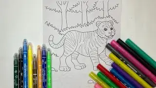Tiger Coloring | Coloring for Kids & Toddlers | Coloring page 11 @World-of-Colors