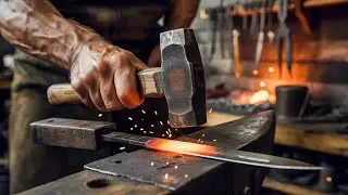 Making a Large kitchens Knife From Old Saw Blade