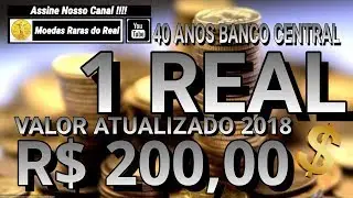 Numism&aacute;tica  : Moeda 40 Anos Banco Central Valor 2018