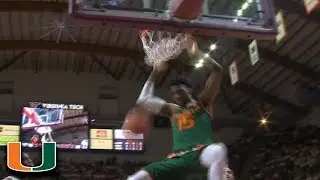Miami's Great Passing Leads To Ebuka Izundu Dunk vs. Virginia Tech