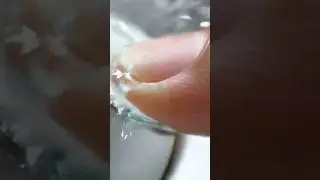 Glass break with finger....#asmr #satisfying #glassbreaking