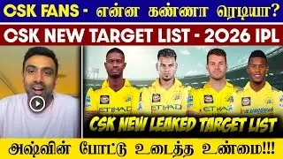 🔴LIVE : CSK New Target List😱| IPL 2026 CSK Target Players💥| CRICTIME  |