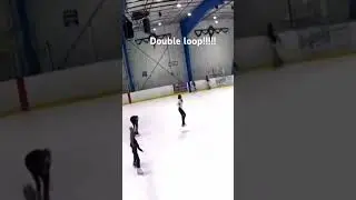 Fixed! Double loop! #doubleloop#figureskatinglife #figureskating #icerink #iceskating #yay