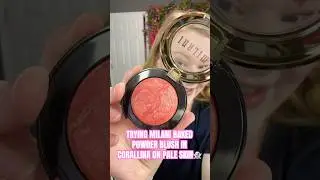 @Milani CORALLINA BAKED BLUSH? TRY ON #makeuptryon #milani #coralblush #paleskinmakeup #makeup