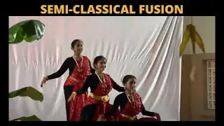 Semi Classical fusion dance By Merin, Geetika and Akshaya ♥️ Bharatnatyam