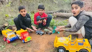 Kids Rescue Military Truck With Container | Playing with truck container, Dump Truck & Car 🚧🚜