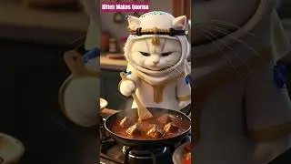 Kitten Makes Qorma#ai#aicooking#qormarecipe