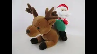 Avon Santa with Reindeer Talk Sing Move Animated Plush The True Meaning of Christmas