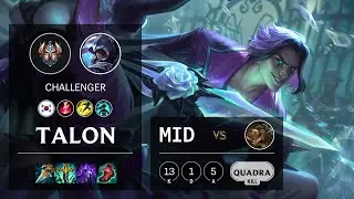 Talon Mid vs Renekton - KR Challenger Patch 11.4